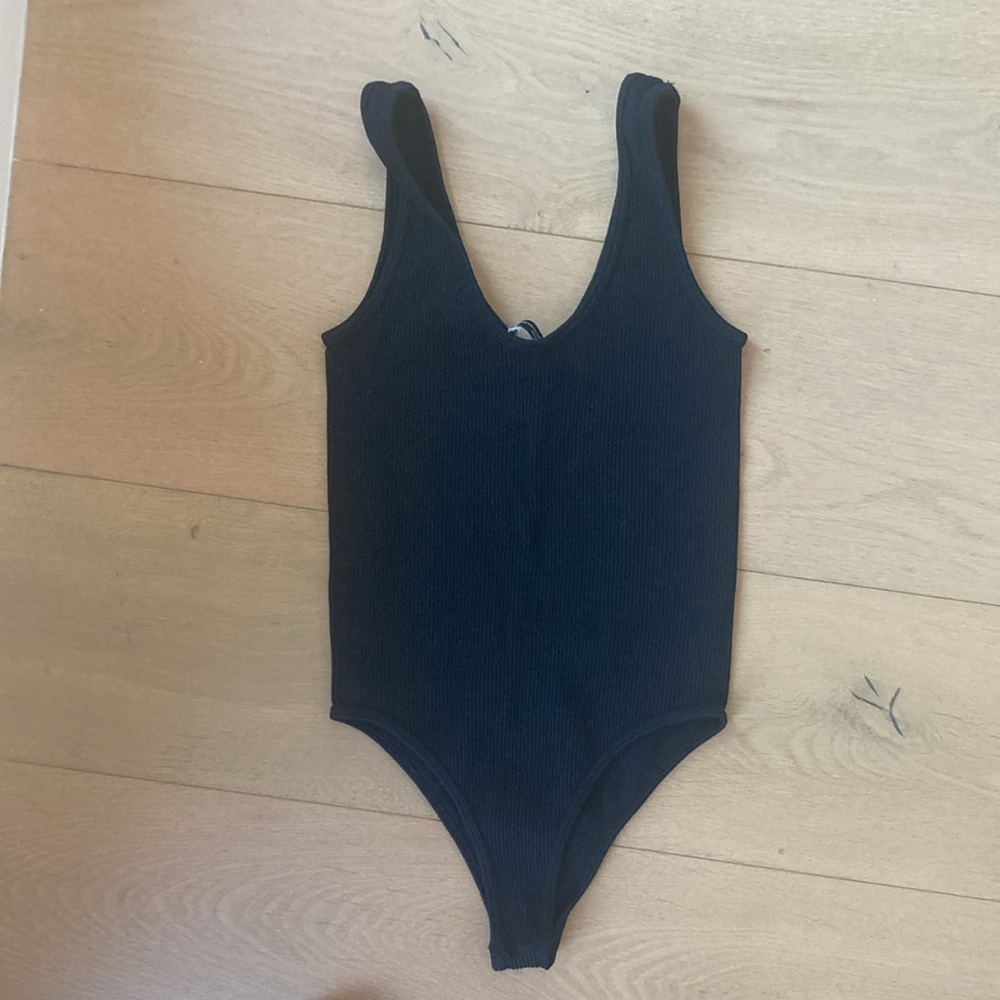Black Ribbed Zara Bodysuit